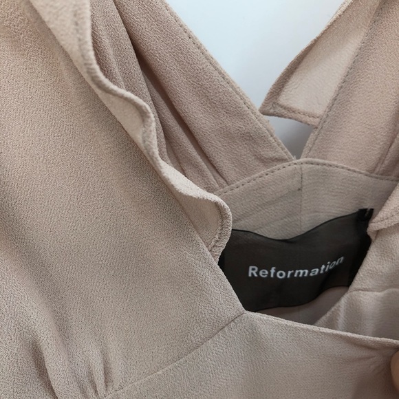 Reformation Peppermint Dress Small Champagne - Picture 4 of 12